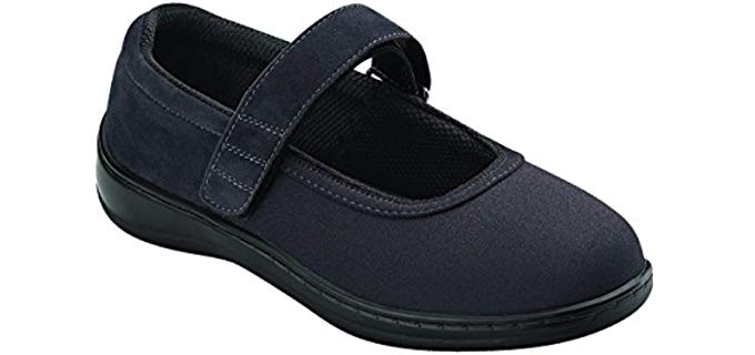 Orthofeet Women's Mary Jane - Extra Wide Width Shoes