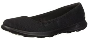Skechers Performance Women's GO Walk Lite Ballet Flat,black/Black,8 M US