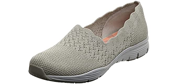 Skechers Women's Seager Stat - Slip On Shoes for Bunions