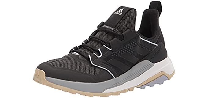 adidas Women's Terrex Trailmaker Hiking Walking Shoe, Core Black/Core Black/Halo Silver, 7