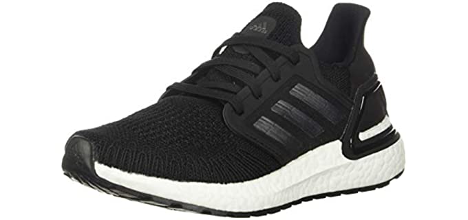 adidas Women's Ultraboost 20 Running Shoe, Black/Night Metallic/White, 5.5 M US