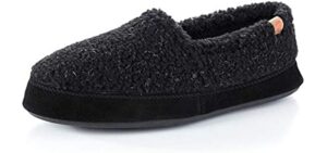 Acorn Men's Moc - Loafer Slippers for Wide Feet