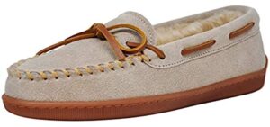 Minnetonka Women's Hardsole - Leather Loafer Slipper