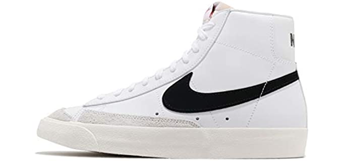 Nike Men's Leather - High Top Basketball Shoes