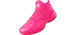 Peak Men's Streetball - Pink High Top Basketball Shoes
