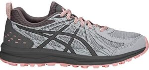 ASICS 1012A022 Women's Frequent Trail Running Shoe, Mid Grey/Carbon - 7 B(M) US