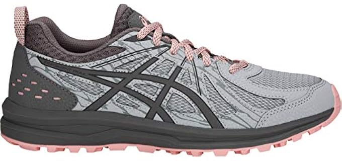 ASICS 1012A022 Women's Frequent Trail Running Shoe, Mid Grey/Carbon - 7 B(M) US