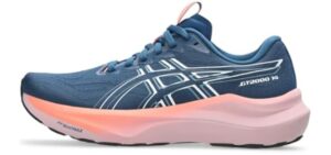 ASICS Women's GT-2000 14 Running Shoes, 6.5, Twilight Blue/White