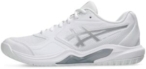 ASICS Women's Gel-Dedicate 9 Tennis Shoes, 8, White/Pure Silver