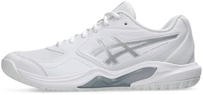 ASICS Women's Gel-Dedicate 9 Tennis Shoes, 8, White/Pure Silver
