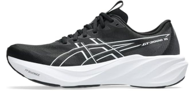 ASICS Men's GT-2000 15 Running Shoes, 10, Black/White