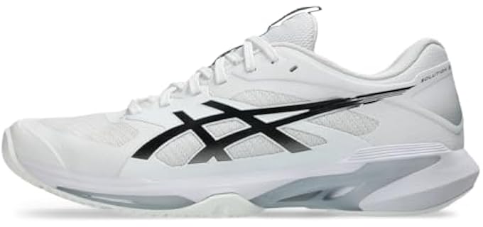 ASICS Men's Solution Speed FlyteFoam 4 Tennis Shoes, 10.5, White/Black