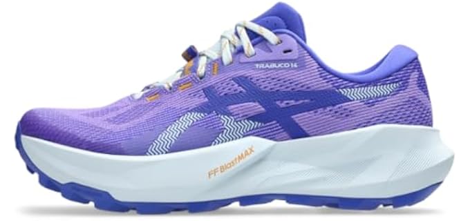 ASICS Women's Trabuco 14 Trail Running Shoes, 8.5, Amethyst/Cobalt Burst