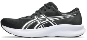 ASICS Men's Patriot 14 Running Shoes, 10, Black/White