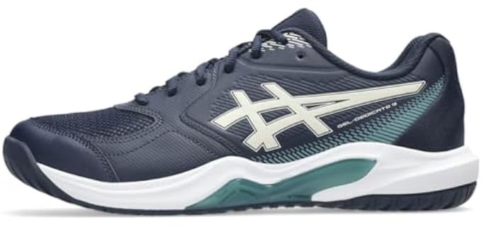 ASICS Men's Gel-Dedicate 9 Tennis Shoes, 9, Midnight/Oatmeal