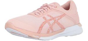 ASICS Women's Womens fuzeX Rush Athletic Shoe, White/Evening Sand/Evening Sand, 8.5 Medium US