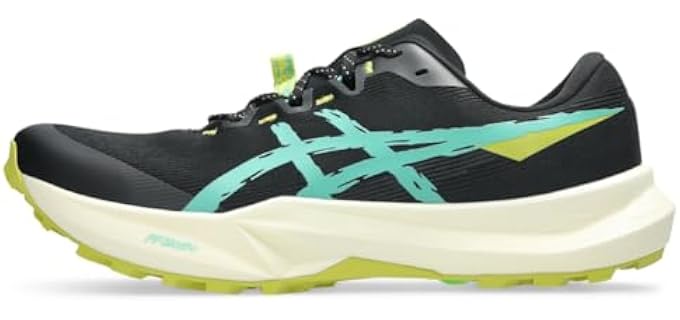 ASICS Men's Fuji LITE 6 Trail Running Shoes, 7, Black/Aurora Green