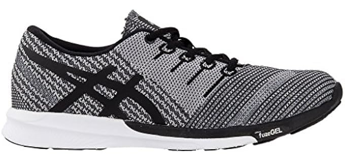 ASICS Men's fuzeX Knit, Carbon/Black/White, 12 D