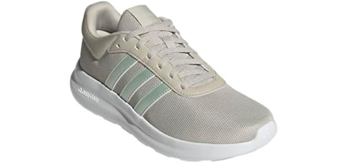 Adidas Womens Lite Racer 4.0 Sportswear, Wonder Alumina/Linen Green Met./Grey, 5