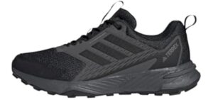 Adidas Mens Terrex Tracefinder 2 Trail Running, Black/Black/Grey, 10.5