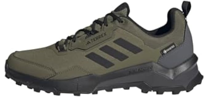 Adidas Men's Terrex AX4 Gore-Tex Hiking, Focus Olive/Black/Grey, 7.5