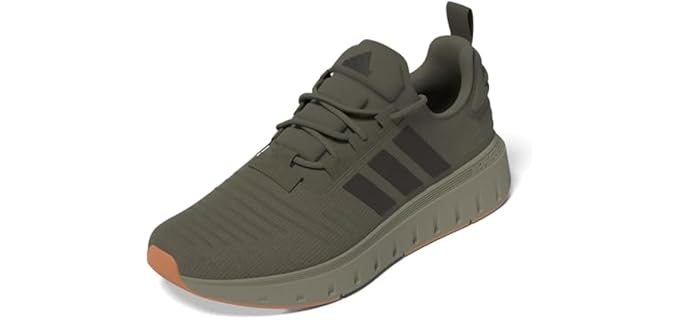 Adidas Men's Swift Run 23, Olive Strata/Shadow Olive/Gum, 6.5
