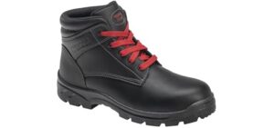 Avenger Work Boots Men's Steel Toe, A8000 Builder Mid Top Econ Work Boot Black, 11, Medium Width