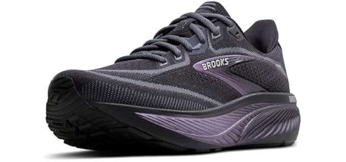Brooks Women’s Ghost 18 Neutral Running & Walking Shoe - Ebony/Folkstone/Metallic - 9 Medium
