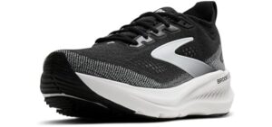 Brooks Women’s Glycerin GTS 23 Supportive Running Shoe - Black/Grey/White - 8.5 Medium