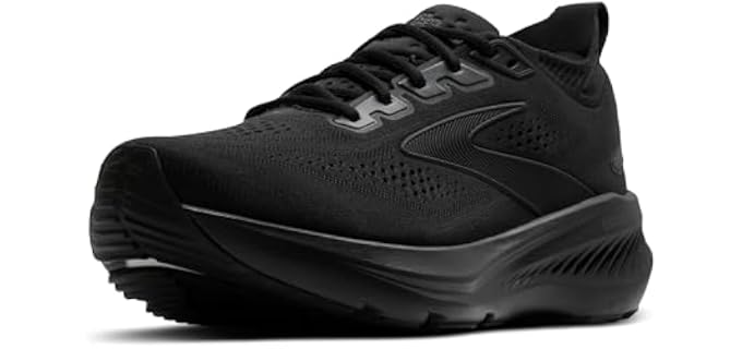 Brooks Men’s Glycerin GTS 23 Supportive Running Shoe - Black/Black/Ebony - 10 Medium