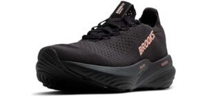 Brooks Women’s Glycerin Stealthfit 22 Neutral Running Shoe - Black/Grey/Rose Gold - 9 Medium