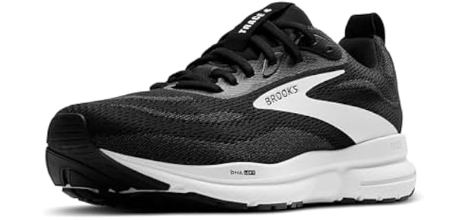 Brooks Men’s Trace 4 Neutral Running Shoe - Black/Grey/White - 11 Medium