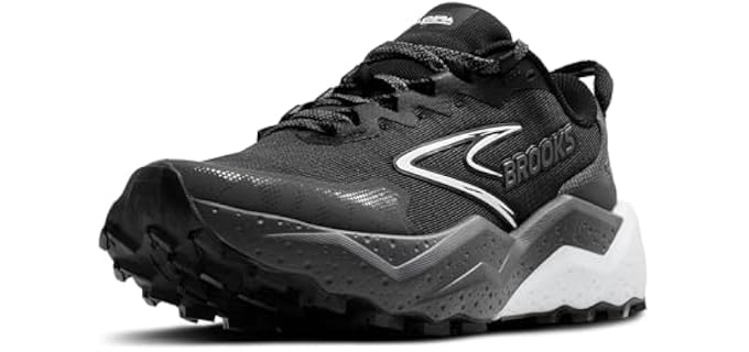 Brooks Women’s Caldera 8 Ultra Trail Running Shoe - Black/Blackened Pearl/White - 9 Medium