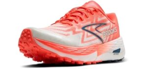 Brooks Women's Catamount 4 Speed Trail Running Shoe - Bit of Blue/Flame/Legion Blue - 6.5 Medium