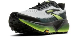 Brooks Men’s Cascadia 20 Trail Running Shoe - Grey/Black/Nightlife - 10 Medium