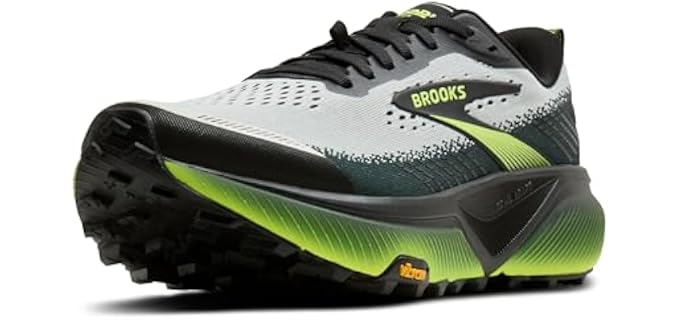 Brooks Men’s Cascadia 20 Trail Running Shoe - Grey/Black/Nightlife - 10 Medium