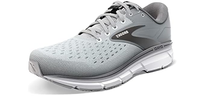 Brooks Men's Dyad 11 Running Shoe - Grey/Black/White - 12.5 Medium
