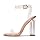 Cape Robbin Maria-2 Clear Chunky Block High Heels for Women, Transparent Strappy Open Toe Shoes Heels for Women - Rose Gold Size 9