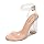Cape Robbin Maria-2 Clear Chunky Block High Heels for Women, Transparent Strappy Open Toe Shoes Heels for Women - Rose Gold Size 9