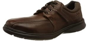 Clarks Cotrell Walk, Men's Oxford Flat, Tobacco, 10.5 US
