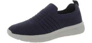 Clarks Women's Ezera Walk Oxford, Dark Navy Knit, 6.5 Medium US