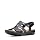 Clarks womens Leisa Janna Sandal, Black Leather, 7.5 US