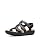 Clarks Women's Laurieann Vine Flat Sandal, Black Leather, 6 Medium US
