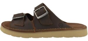 Clarks Men's Solsbury Strap Slide Sandal, Beeswax Leather, 11 US