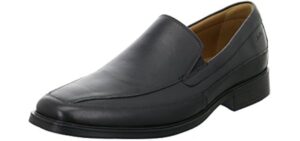 Clarks Men's Tilden Free Loafer, Black Leather, 10.5