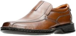 Clarks Collection Men's Escalade Step Loafer, Brown Leather, 10 Wide US