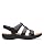 Clarks Women's Laurieann Vine Flat Sandal, Black Leather, 6 Medium US