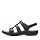 Clarks Women's Laurieann Vine Flat Sandal, Black Leather, 6 Medium US