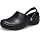 Crocs Women's Mercy Work Clog | Slip Resistant Work Shoes, Black/Black, 6 Women