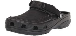 Crocs Men's Yukon Vista II LiteRide Clogs, Black/Slate Grey, 11